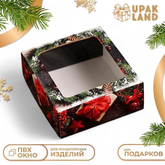 Коробка подарочная, крышка-дно, &quot;Волшебная ночь&quot;, 14,5 х 14,5 х 6 см.