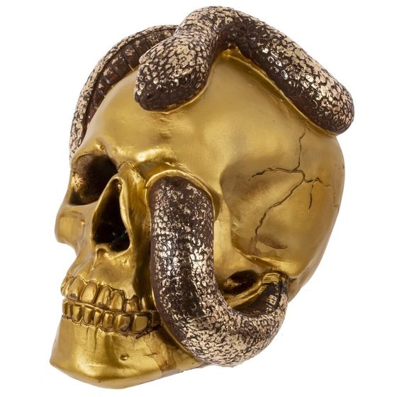 Копилка &quot;Череп со змеей&quot;, L23 W16 H18 см, 2в.