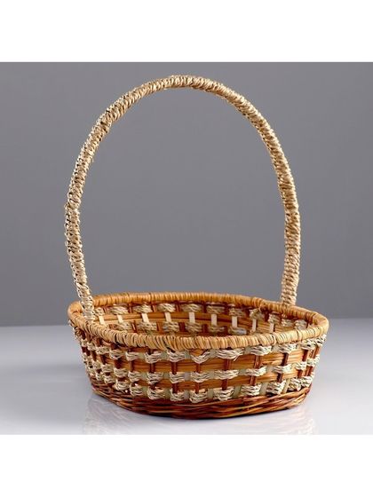 УЦЕНКА Корзина плетеная, 25×32×8/34 см, ротанг, сыть