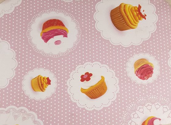 !09 Подстановочная салфетка PVC, набор 2 штуки, &quot;Кексики&quot; размер 29 х 41 см.