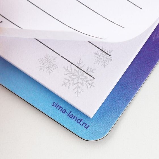 !09 Магнит с блоком (набор 2 штуки) для записи и карандашом «Исполнения желаний», 7 х 14,4 см