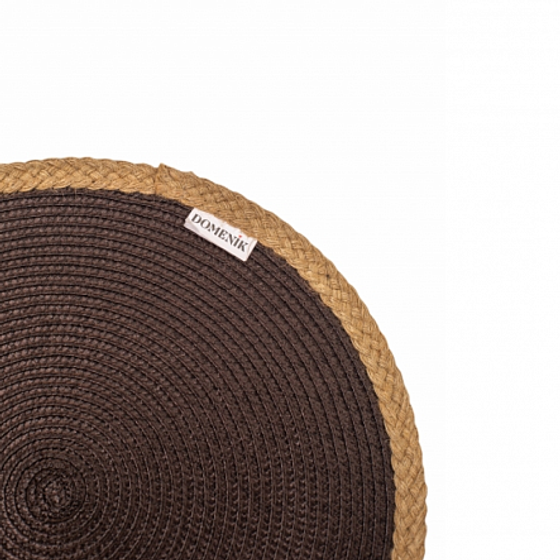 Сервировочная салфетка круглая JUTE 38см шоколадная