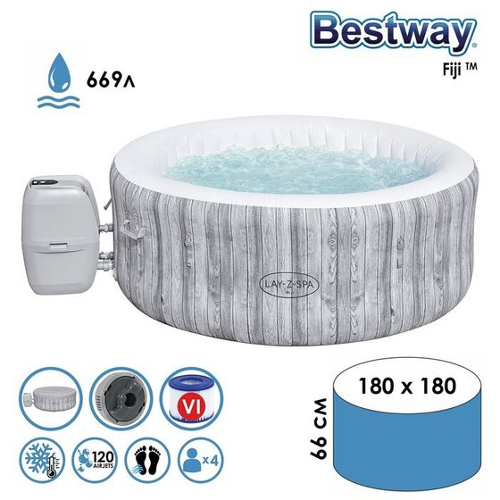 SPA-бассейн Bestway Fiji AirJet, 180×66 см, гидромассаж, 60085