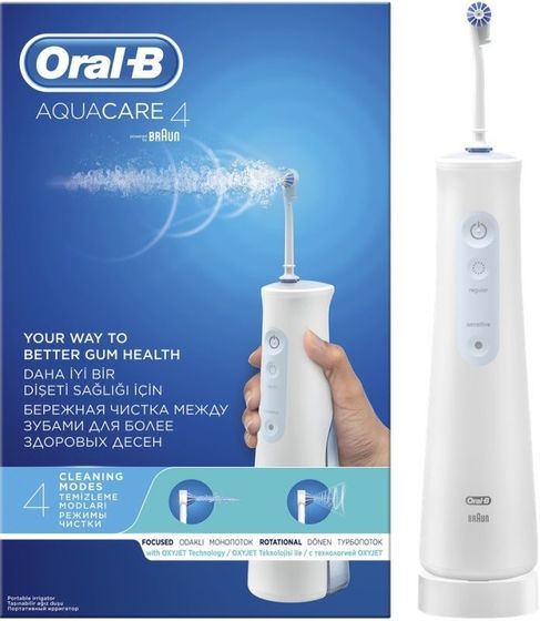 Ирригатор Oral-B Aquacare 4 OXYJET белый насадок:1шт