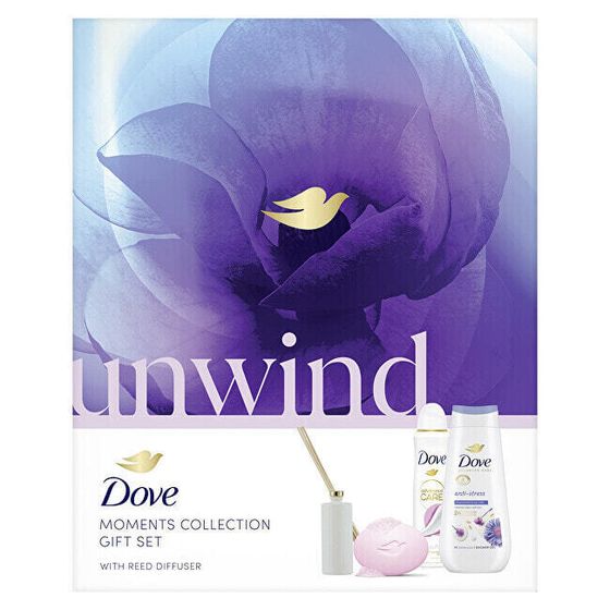 Body care gift set with Unwind fragrance diffuser