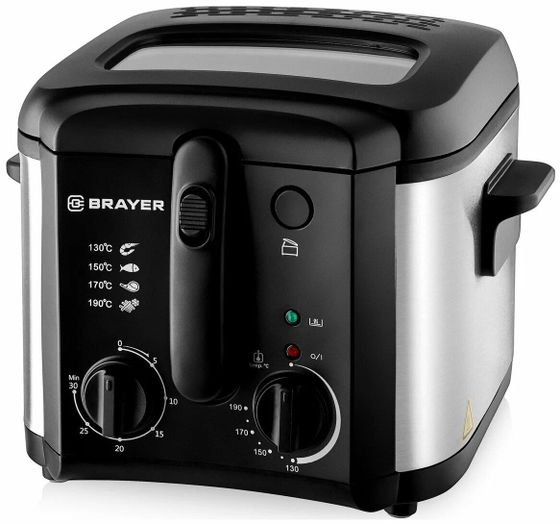 Фритюрница Brayer BR2833 2.5л 1600Вт черный металлик
