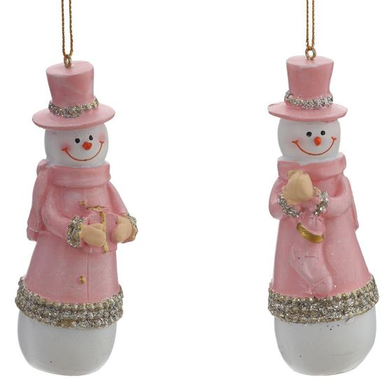 Фигурка декоративная подвесная &quot;Снеговик&quot;, L4 W3,5 H11,5 см, 2в.
