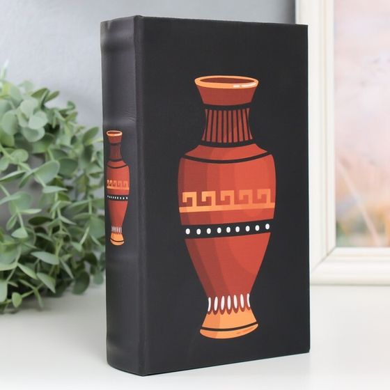 Шкатулка книга-сейф «Греческая ваза», дерево, искусственная кожа, 21×13×5 см