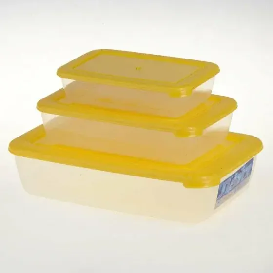 !Комплект для СВЧ прямоуг. Лайт 3 шт. (V=450 мл, 900 мл, 1,9 л) (цвет в ассортименте)