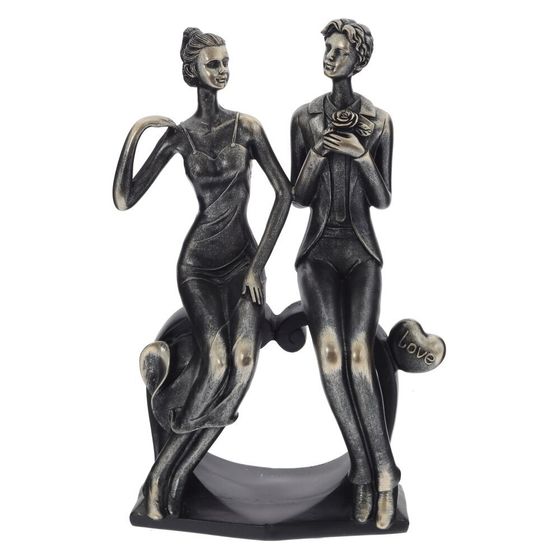 Фигурка декоративная "Влюбленная пара", L13 W9 H25 см