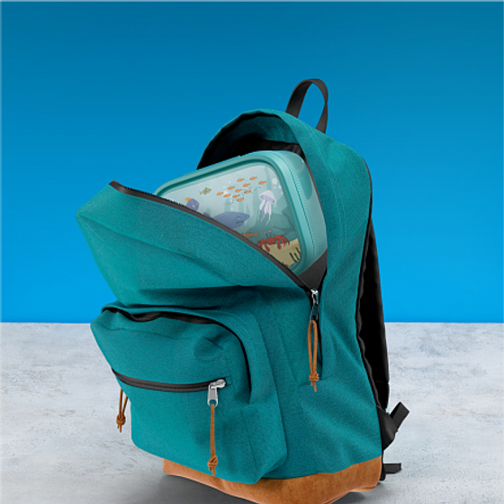 Контейнер пищевой SNAP BOX голубой 1.3л прямоугольный