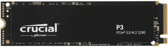 Накопитель SSD 500Gb Crucial P3 CT500P3SSD8 M.2, NVMe 3D TLC [R/W - 3500/1900 MB/s]