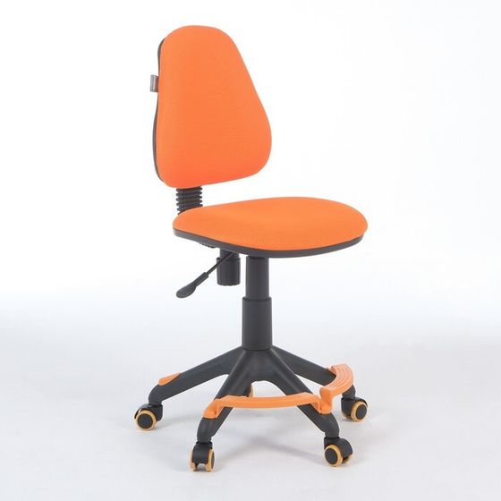 Кресло детское Бюрократ KD-4-F оранжевый TW-96-1 крестовина пластик, с подставкой.для ног