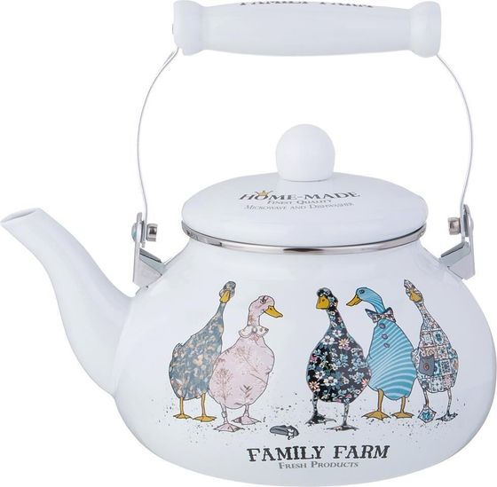Чайник Agness 934-626 FAMILY FARM 2.5л белый