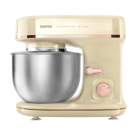Миксер планетарный Centek CT-1139 6л 1300Вт бежевый