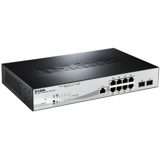 Коммутатор D-Link DGS-1210-10P/ME/A1A, управляемый, 8х10/100/1000BASE-T