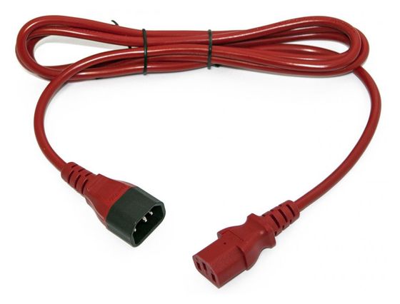 Шнур питания Hyperline PWC-IEC13-IEC14-3.0-RD C13-С14 проводник.:3x1.0мм2 3м 230В 10А (упак.:1шт) красный