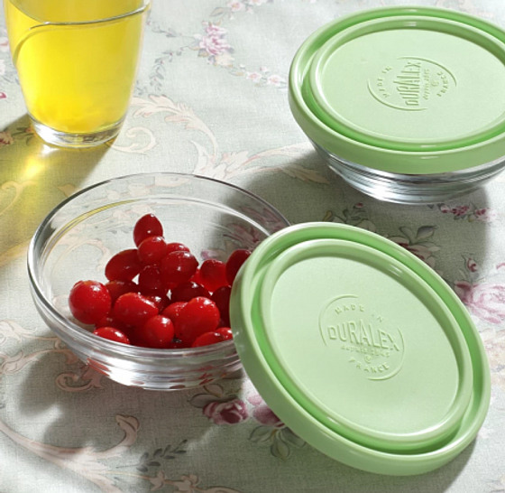 Салатник FRESHBOX 1590мл 20.5см круглый с зелёной крышкой