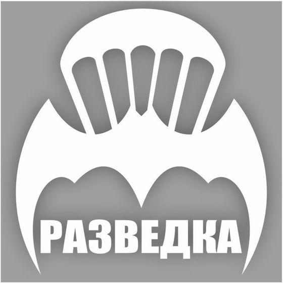 Наклейка &quot;Эмблема Разведка&quot;, плоттер, 100 х 100 мм, белая