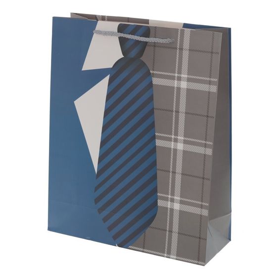 Пакет подарочный (бумага, плотность 210г/м2, блок микс 12шт), L26 W10 H32 см, 3в.