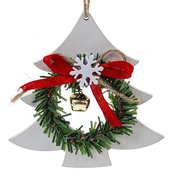 Изделие декоративное подвесное &quot;Сердце/Ёлка/Звезда&quot;, L10,5 W1 H9,5 см, 3в.
