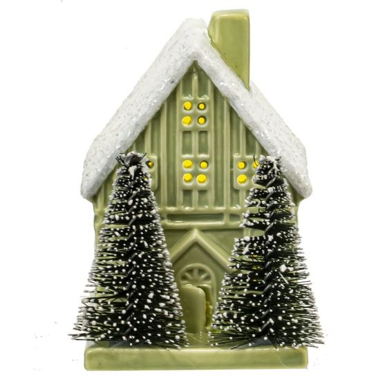 Фигурка декоративная &quot;Домик&quot; (подсветка, LR44х2), L6 W7,5 H9 см, 3в.