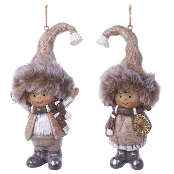 Фигурка декоративная подвесная  "Дети",  L6 W5 H13 см, 2в.