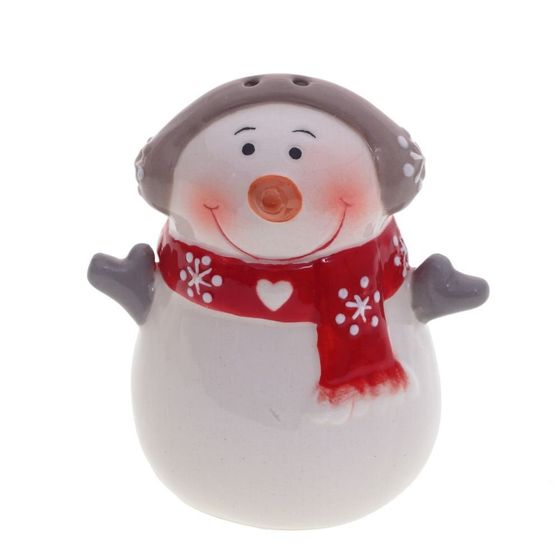 Набор: солонка и перечница &quot;Снеговик меломан&quot;, L6,5 W5 H7,5 см