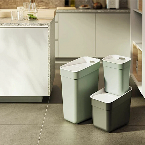 Контейнер для мусора READY TO COLLECT белый/светло-серый 10л