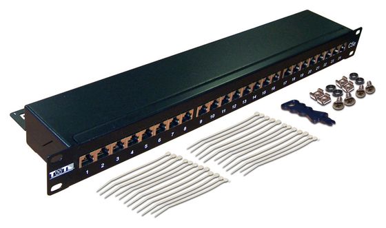 Патч-панель Lanmaster TWT-PP24STP 19&quot; 1U 24xRJ45 кат.5e FTP