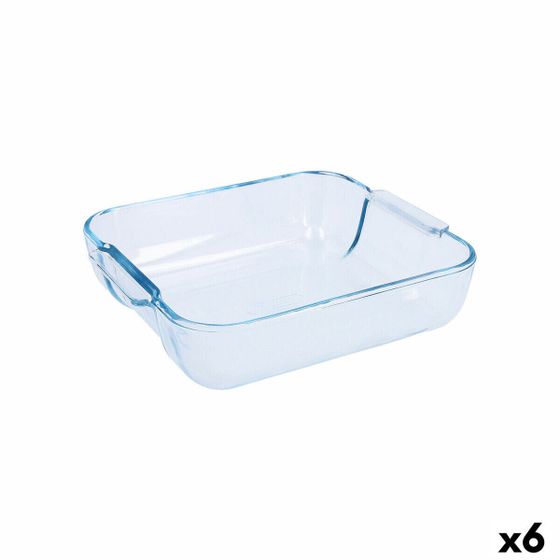 Поднос Pyrex Classic Квадратный Прозрачный Cтекло 25 x 22 x 6 cm (6 штук)