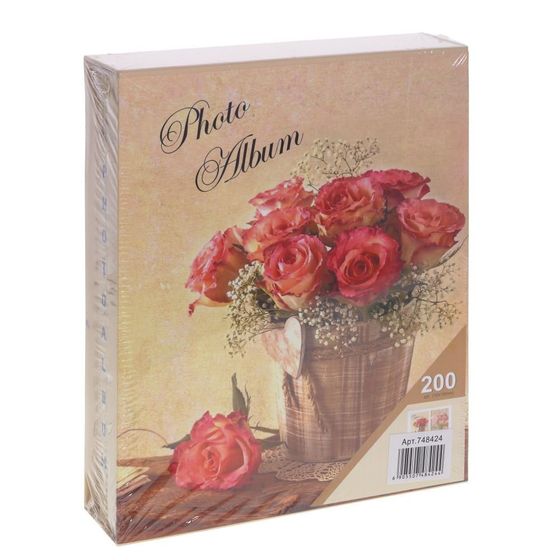 Фотоальбом для 200 фото 10*15, Д21 Ш6 В26 см, 2в.