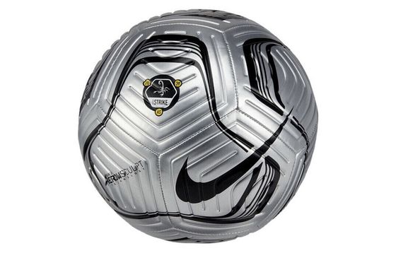 Nike Size 5 Ball Soccer PU Machine Stitched Soccer Ball Unisex Silver