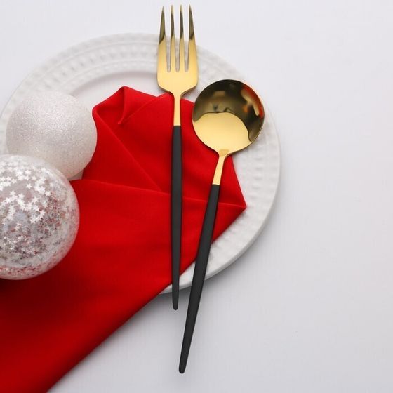!09 Набор столовых приборов Happy new year, 22,5 х 8 см