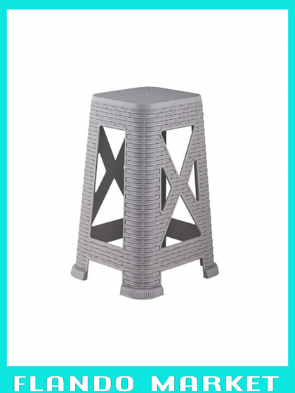 Табурет серый пластиковый