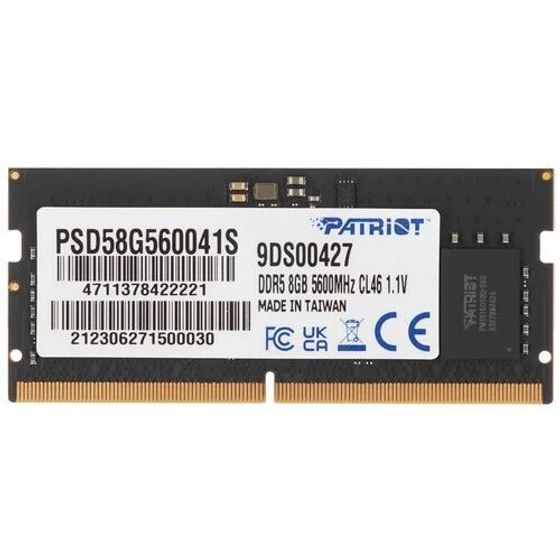 Память SO-DIMM DDR5 8Gb 5600MHz Patriot PSD58G560041S PC5-44800 262 pin