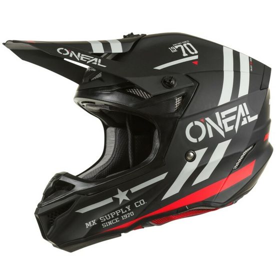 Шлем кроссовый O&#39;Neal 5Series Squadron, ABS, матовый, черный/серый, L