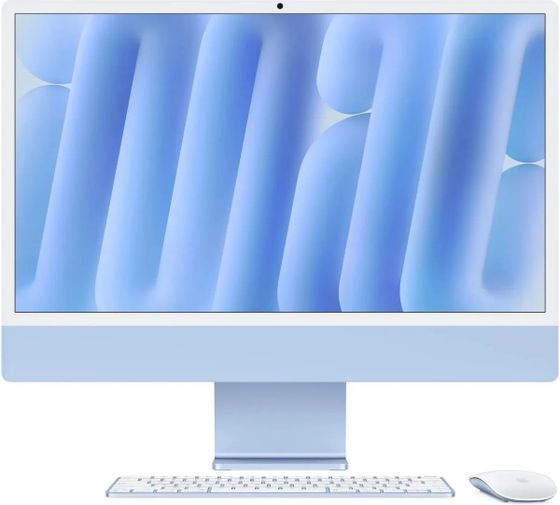 Моноблок 24&quot; Apple iMac A3137 синий Retina 4480x2520 Apple M4 10 core 16Gb/512Gb 10 core GPU macOS клав.+мышь (MWV13HN/A)