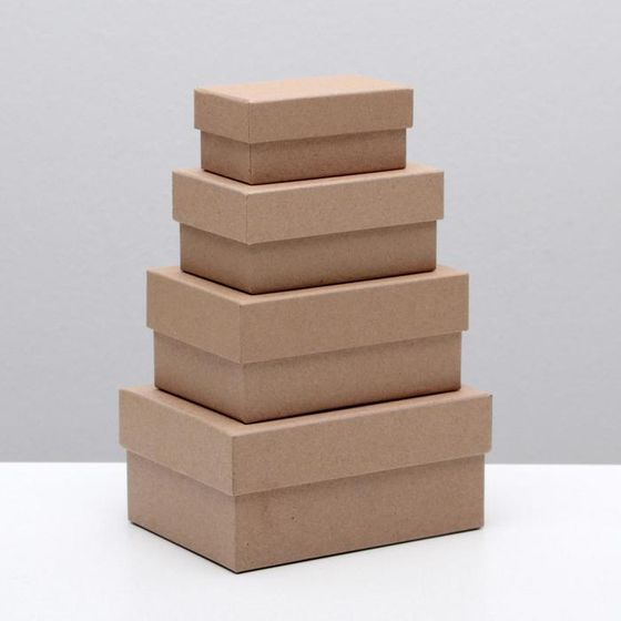 Набор коробок 4 в 1 «Крафт однотонный», 15 × 11 × 7 - 9×5×4 см