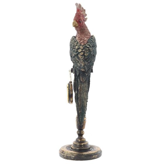 Фигурка декоративная с часами &quot;Попугай&quot;, L13 W13 H46 см