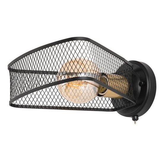 Бра Arte Lamp Maasym A7044AP-1BK, E27, 60 Вт, 20х24х10 см, чёрный