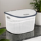 Корзина для белья 24л с крышкой белая