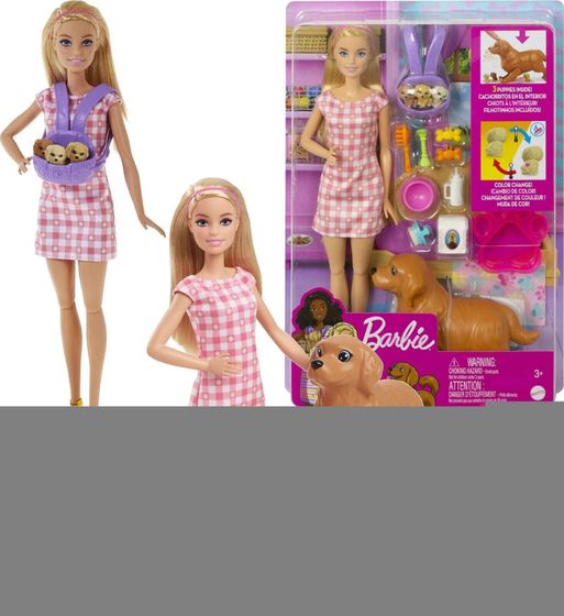 Lalka Barbie Mattel - Narodziny piesków (HCK75)