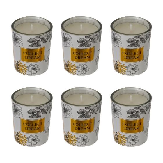 Набор из 6-ти свечей ароматических, L19 W15 H5 см