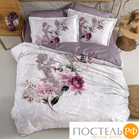 11901 КПБ DO&amp;CO Сатин DELUX PREMIUM 200*220 (50*70/2) (70*70/2) DOLCE лиловый