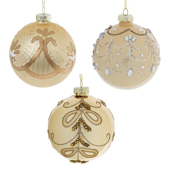 Набор из 9шт Украшение новогоднее "Шар", D 10 см, L33 W32 H10,5 см