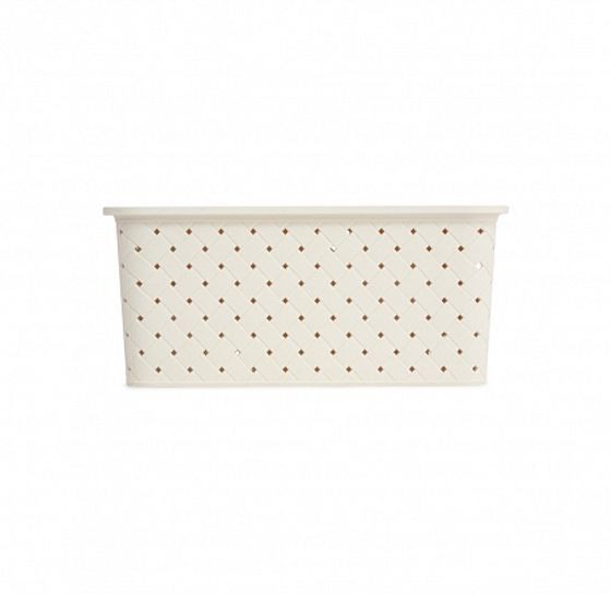 Корзинка БЕРЕСТА слоновая кость 3л 235х173х105мм с крышкой