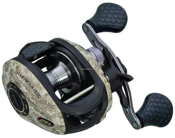 Lew&#39;s AHC1SHL American Hero Camo Speed Spool Low Profile Baitcast Reel LH