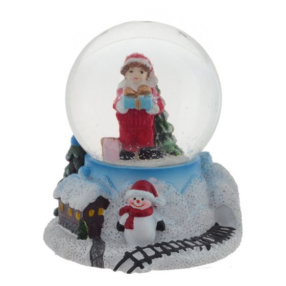 Фигурка декор в стекл шаре &quot;Снеговик/Мальчик&quot;, D4,5 см, L5,5 W5,5 H6 см, 2в.