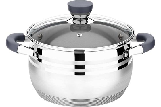 Кастрюля Lara LR02-474 MERCURY 6.5л стекл.крышка стальной